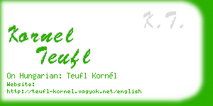 kornel teufl business card